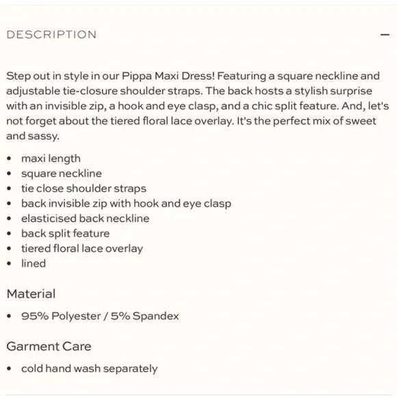 Petal and Pup Off White Eyelet Tie-Shoulder Maxi Dress Size XS - Picture 7 of 16